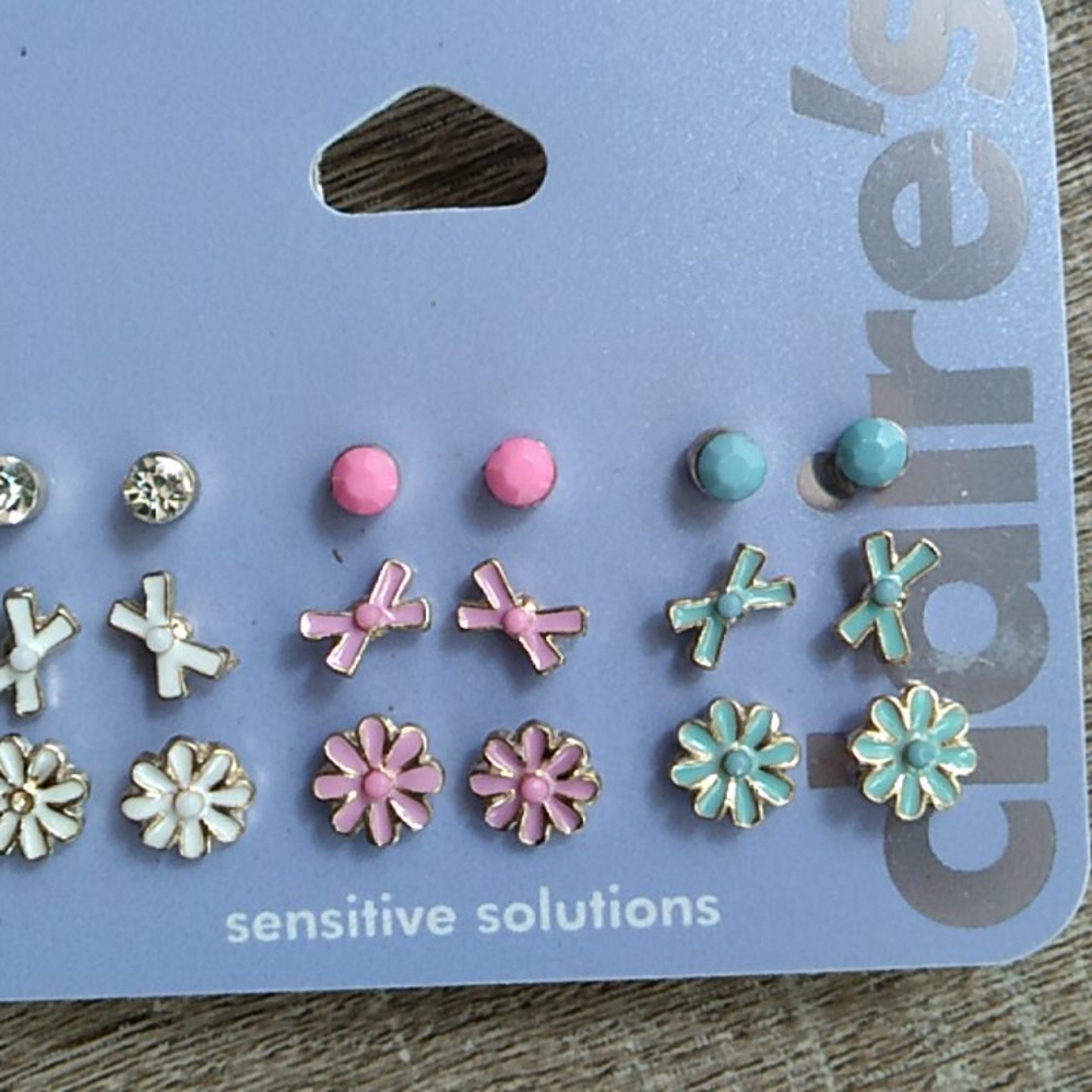 NWT "Claires" 9 Pk. sensitive solutions earrings